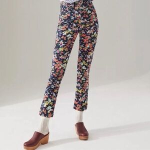 Maeve by Anthropologie Gardenia Ultra High-Rise Slim Straight Jeans Size 25